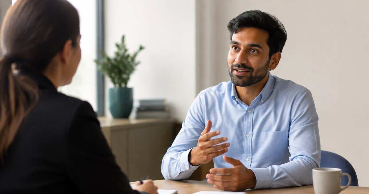 A candidate preparing a concise interview introduction