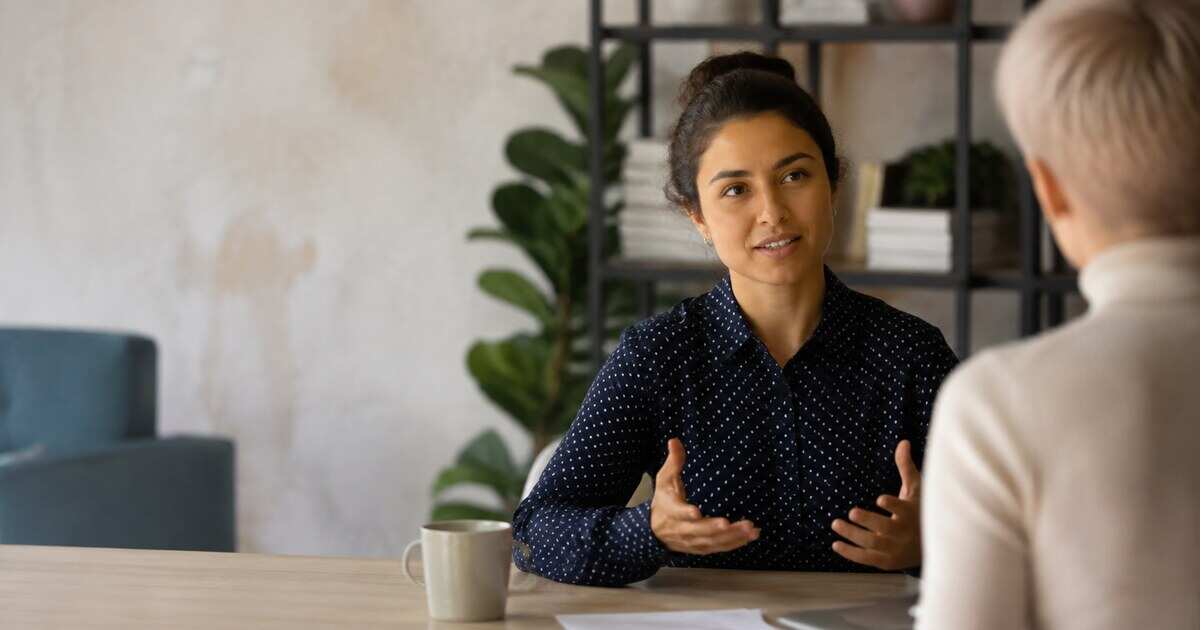 A candidate calmly preparing to discuss a career gap